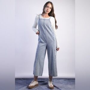 003 Stylish Light Blue Women's Denim Jumpsuit - New In